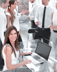 Obraz premium Programmer working at software development company office