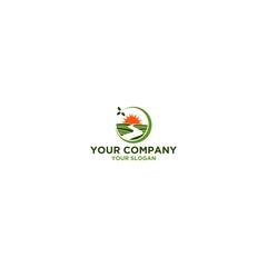 Fototapeta premium way to farm logo design