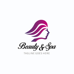 Beauty & spa logo design template. Vector illustration