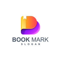 book mark logo design vector