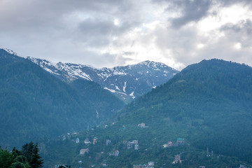 Naklejka na ściany i meble Photo of Manali City in Himachal