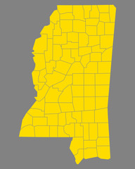 Karte von Mississippi