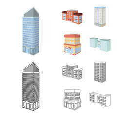 Fototapeta premium Vector illustration of construction and building icon. Set of construction and estate stock symbol for web.