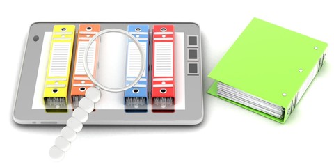 ARCHIVE . 3d Render Illustration.