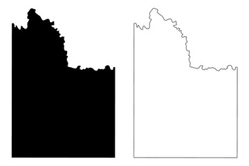 Wilbarger County, Texas (Counties in Texas, United States of America,USA, U.S., US) map vector illustration, scribble sketch Wilbarger map