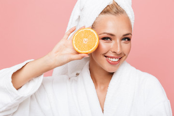 Portrait of a beautiful young blonde woman