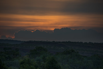 Sunset and clouds over the outback in the Kimberley, Western Australia