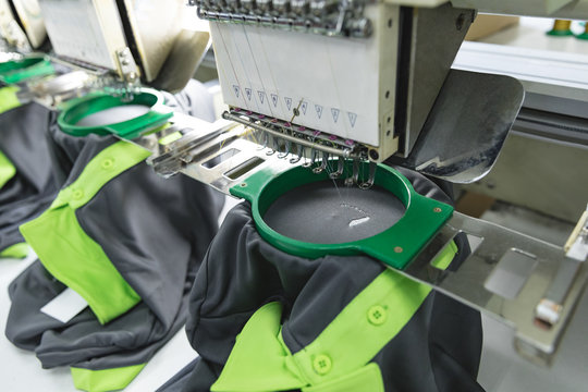 Making t shirts in a clothing factory
