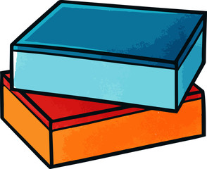 Cute and funny red and blue sponge for washing activities