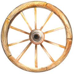 Old wooden wheel