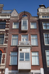 The detail of the houses in Amsterdam,  Netherlands.