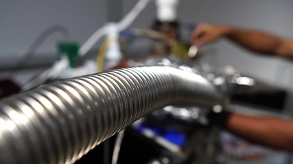 Scientists are measuring the amount of radioactivity, possibly dangerous footage slow motion