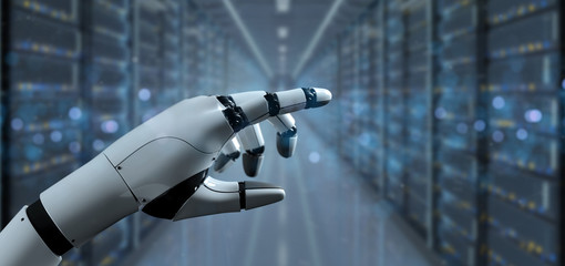 View of a Robot Hand Cyborg - 3d rendering