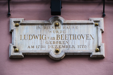 Detail birth house Beethoven Bonn