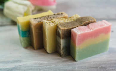 beautiful handmade colorful natural soaps