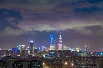 Overlooking the city of Shanghai, China