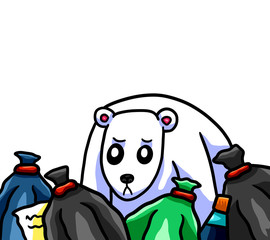 Sad Stylized Polar Bear
