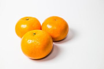 oranges isolated on white background