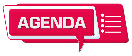 Agenda Pink White Comment Symbol Horizontal 