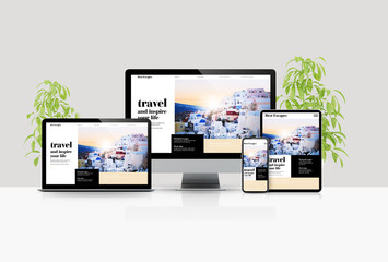 devices mock up scene travel blog