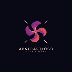 Colorful Abstract Gradient Logo Template