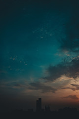 sky with clouds after sunset