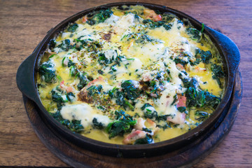 Spinach with cheese