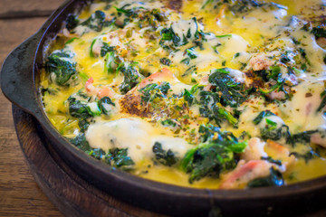 Spinach with cheese