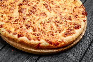 bakery product kubdari in Georgian. Georgian cuisine