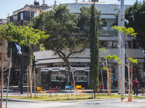 Modern Building in Dizengoff Square, Tel Aviv