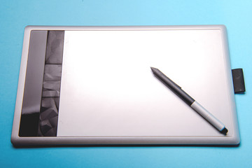 Graphic tablet with pen for illustrators and designers,