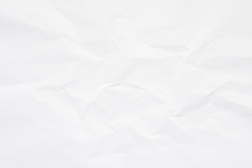 Clean white paper, wrinkled, abstract background.
