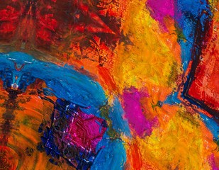 Fototapeta na wymiar Oil painting on canvas handmade. Colorful texture.Brushstrokes.