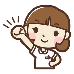 女性の看護師　やる気