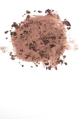 Brown color cream eye shadow stroke