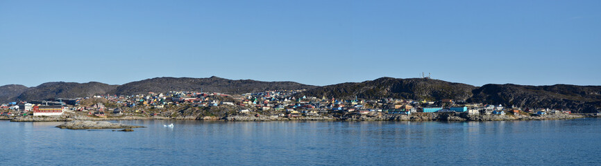 Fototapeta premium Panorama von Ilulissat, Grönland