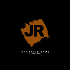 J R JR Initial logo template vector. Letter logo concept with background template.