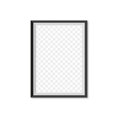 photo frame with transparency and shadow, vector