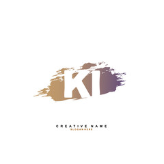 K I KI Initial logo template vector. Letter logo concept with background template.