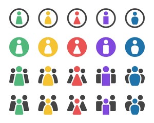 people and population icon set,vector and illustration