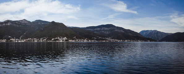 panorama of tributaries among mountains in montenegro