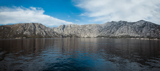 panorama of tributaries among mountains in montenegro