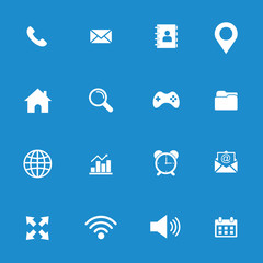 website icon set vector design symbol contact us