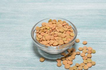 raw lentils close-up, healthy eating concept