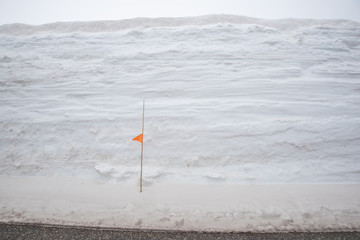 snow corridor on Tateyama Kurobe Alpine Route, Japanese Alp
