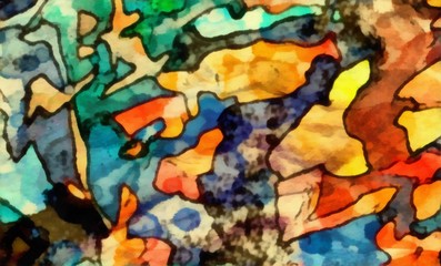 Creative painting pictorial art. Colorful wallpaper in modern style. Abstract texture background. Digital artwork for graphic design or pints on canvas. Stock. Can be used as conceptual pattern.