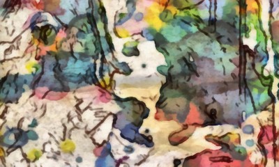 Creative painting pictorial art. Colorful wallpaper in modern style. Abstract texture background. Digital artwork for graphic design or pints on canvas. Stock. Can be used as conceptual pattern.