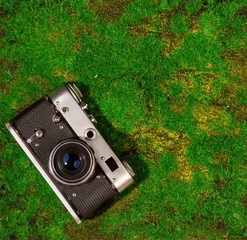 camera in grass