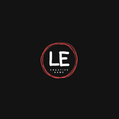 L E LE Initial logo template vector. Letter logo concept with background template.