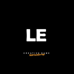 Obraz premium L E LE Initial logo template vector. Letter logo concept with background template.